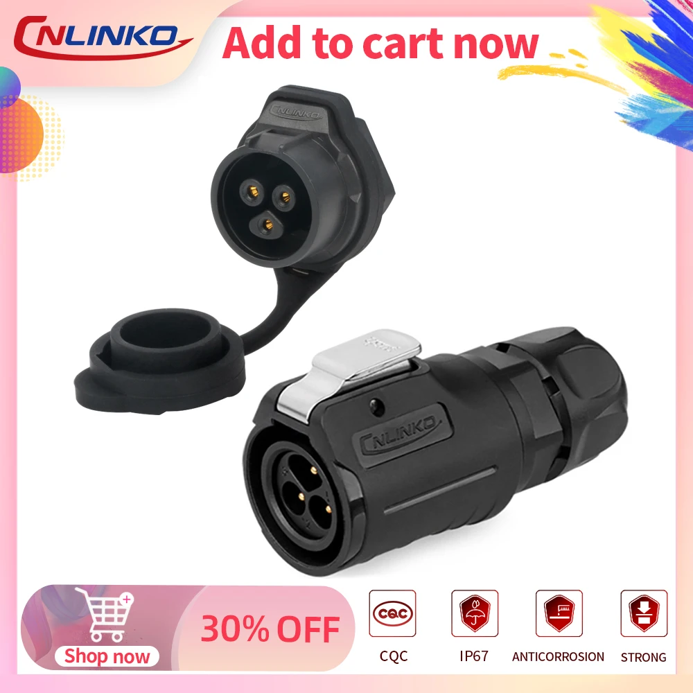 

Cnlinko M16 2/3/4/5/7/8/9 Pin Waterproof Electrical Power Connectors Male Plug Female Panel Mount Socket IP67 Aviation Connector