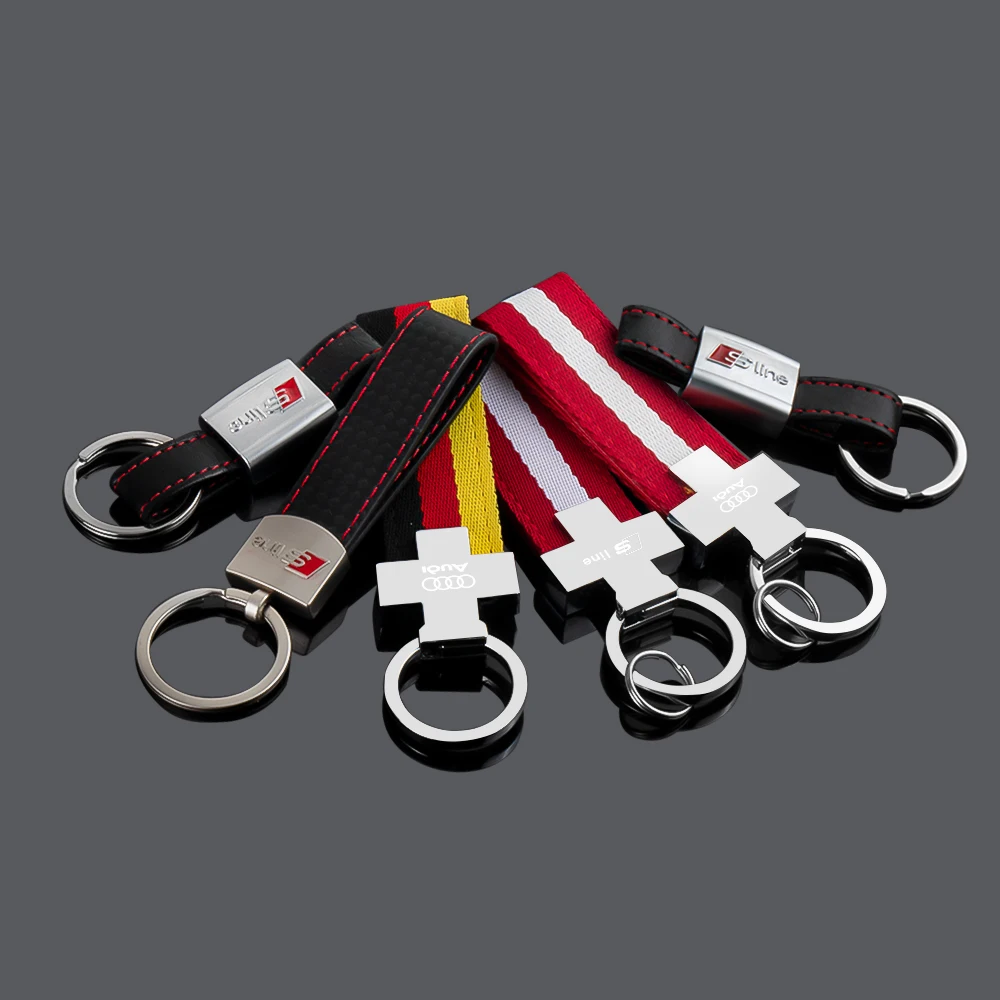 3D металлический автомобильный Стайлинг брелок для ключей эмблема Audi S SLINE A1 A3 8P A4 B5
