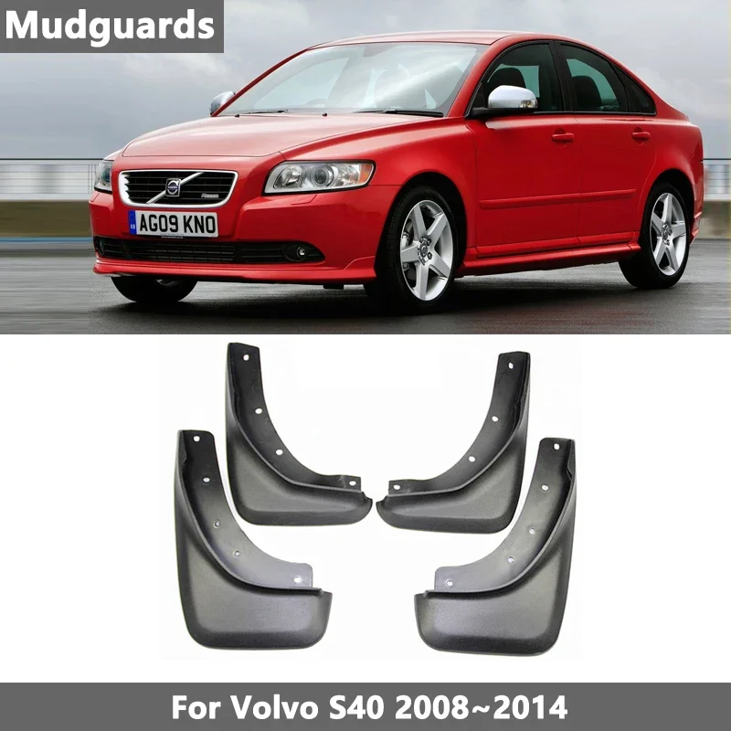

Брызговики подходят для Volvo S40 2008-2014 2009 2010, брызговики, брызговики, переднее и заднее колесо, внешние аксессуары для автомобиля