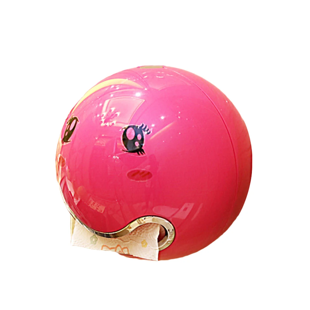 

Tissue Box Roll Paper Holder Ball Shaped Waterproof Smile Face Bathroom Cute Toilet Storage Supplies