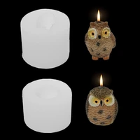 2 small scale 3d owl critter candle shapes candle making supplies silicone molds silicone craft molds ice cube ice cube ice mold