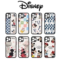 disney minnie mouse phone case for iphone 13 mini 12 11 pro max for apple phone x xs xr 7 8 plus fine hole transparent cover 202