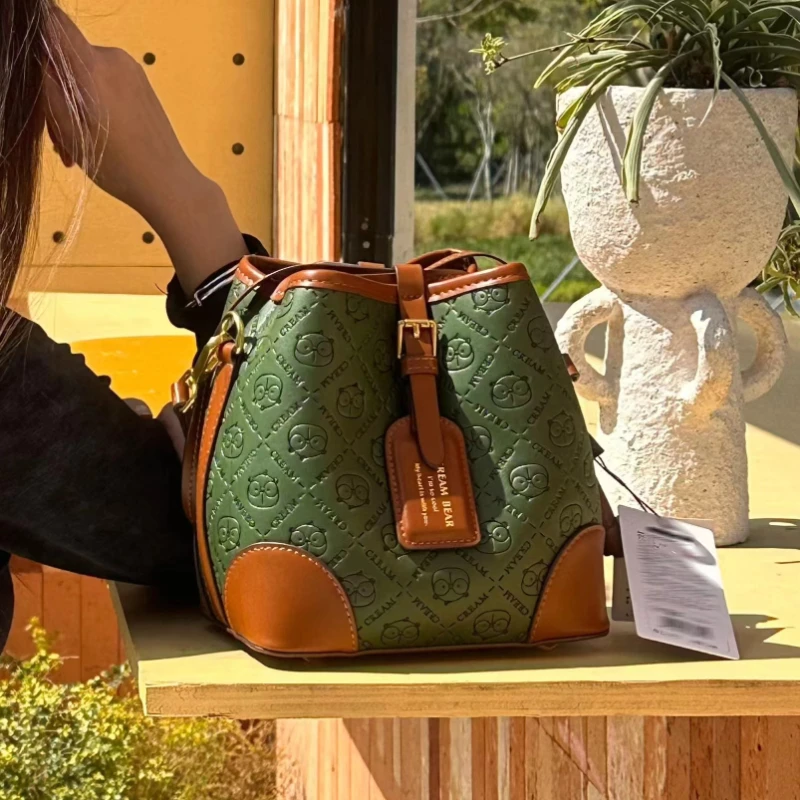 Модная плиссированная сумка-мешок FUGEER новинка 2024 милая цветная рельефная