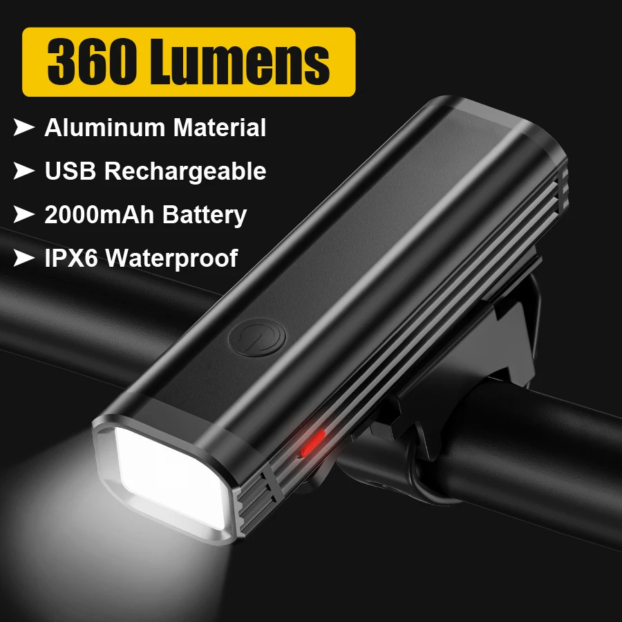 

NEWBOLER Bike Light Front Bicycle Light USB Rechargeable Headlight Waterproof Flashlight For MTB Road Bike Lantern Cycling Lamp