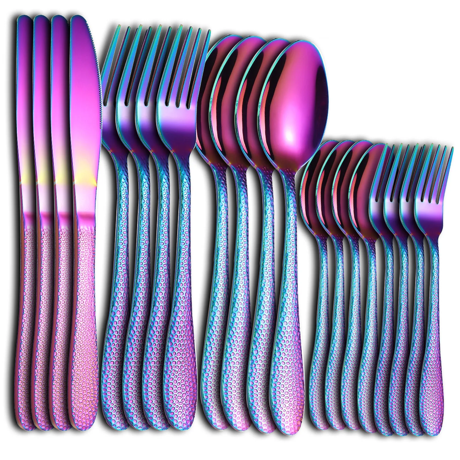 

20 шт., набор столовых приборов из нержавеющей стали