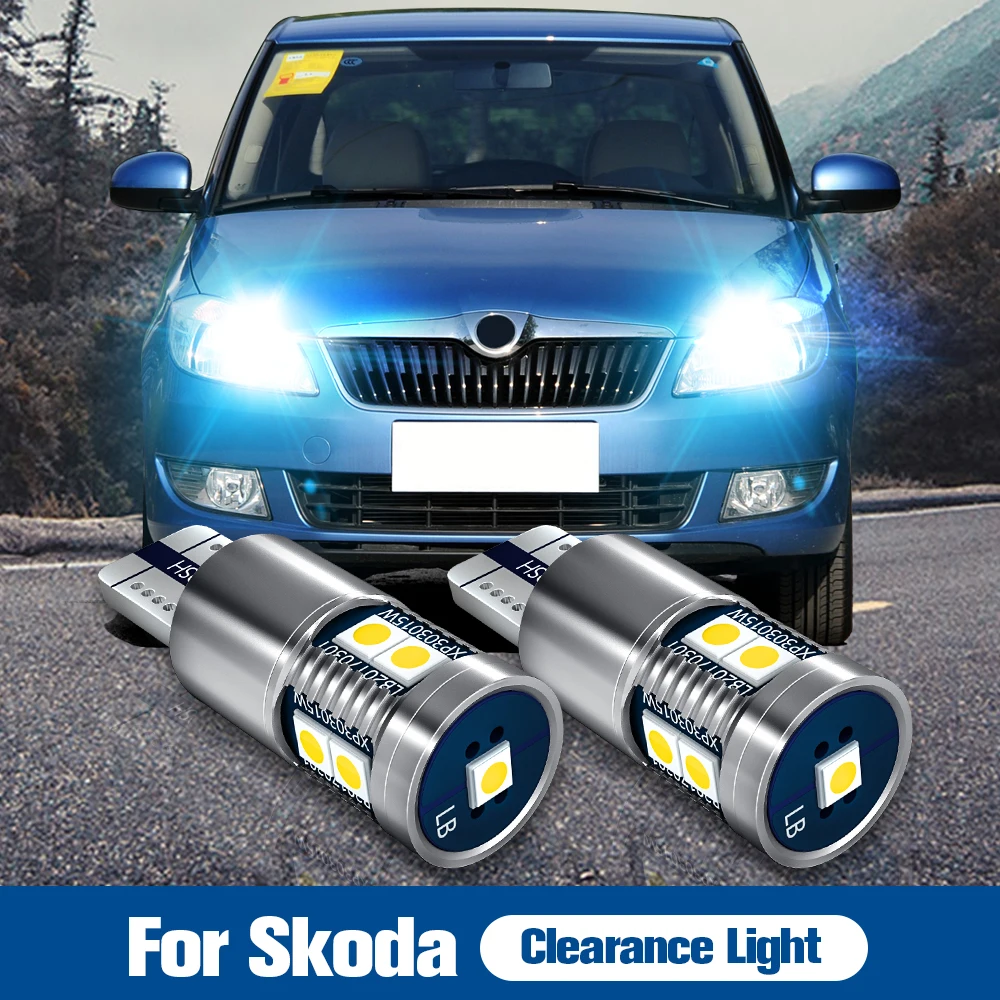 

2pcs LED Parking Light W5W T10 Canbus For Skoda Fabia MK1 MK2 MK3 Octavia 1 2 3 Superb Felicia Rapid Roomster Yeti Karoq Kodiaq