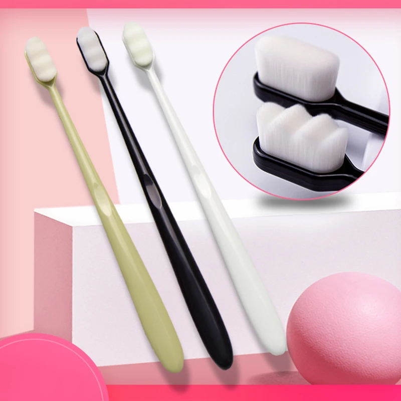 

Extra Soft Manual Toothbrush High Density Good Cleaning Effect Super Fine Bristles Toothbrush for Women Men JAN88