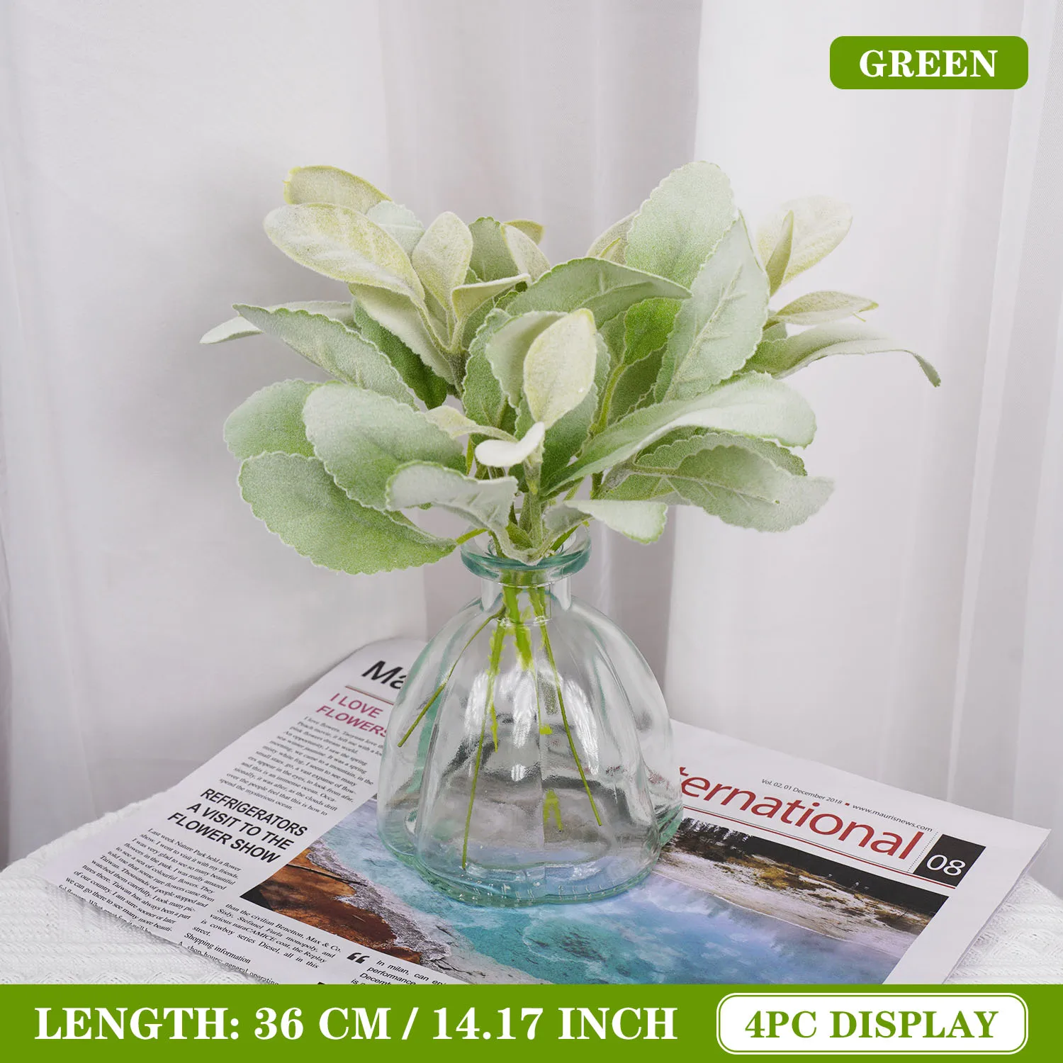 

Искусственные цветы Уflower зеленые с ушками кролика