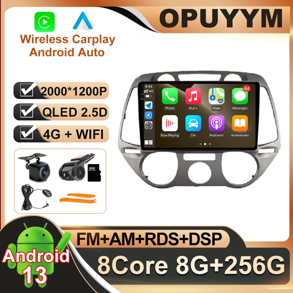 

9 Inch Android 13 For Hyundai I20 2008 - 2012 Car Radio DSP Video WIFI AHD No 2din Multimedia Autoradio 4G LTE ADAS QLED RDS BT