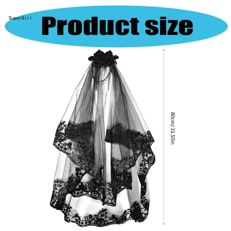 Изящная изысканная фата с цветочным узором Завораживающая кружевная J78E