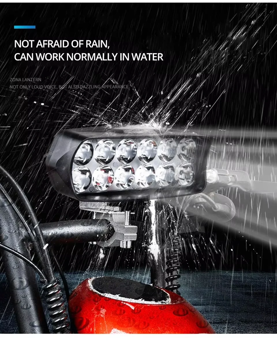 Супер Яркие Фары Для Мотоциклов 12/16 Светодиодов Мотоцикл Скутер Бортовой