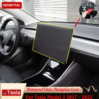 new for tesla model 3 2021 accessories model y navigation cover waterproof fabric on sunshade screen protector waterproof fabric