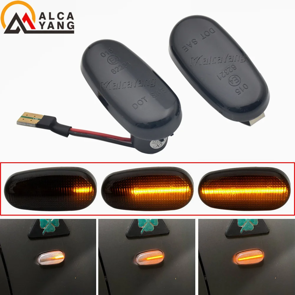 

2 шт. динамические светодиодные боковые габаритные фонари со стрелкой, указатель поворота, мигающий мигающий фонарь для Alfa Romeo Mito 955 147 GT 937 Fiat Bravo 2