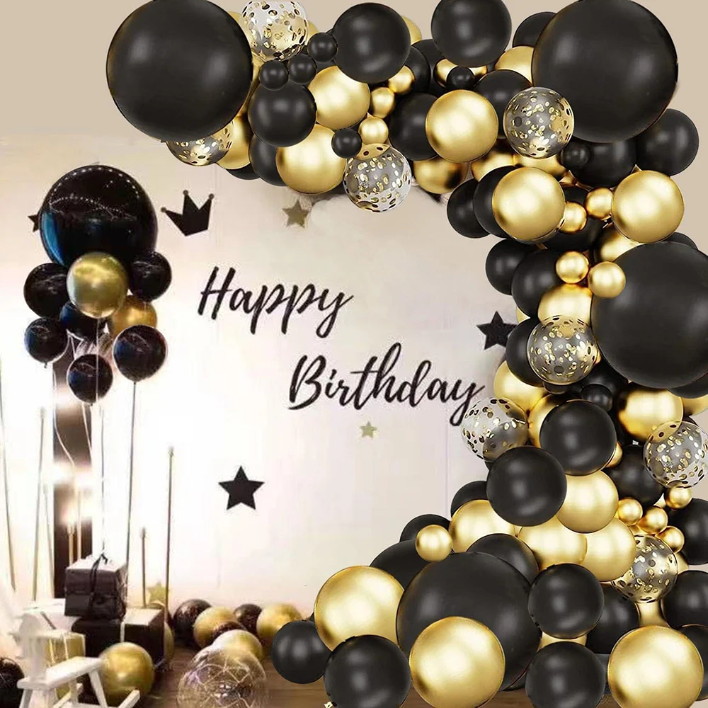 

Черные, блестящие, металлические, золотые, латексные воздушные шары, украшение для свадьбы, детского дня рождения, вечеринки для будущей мамы