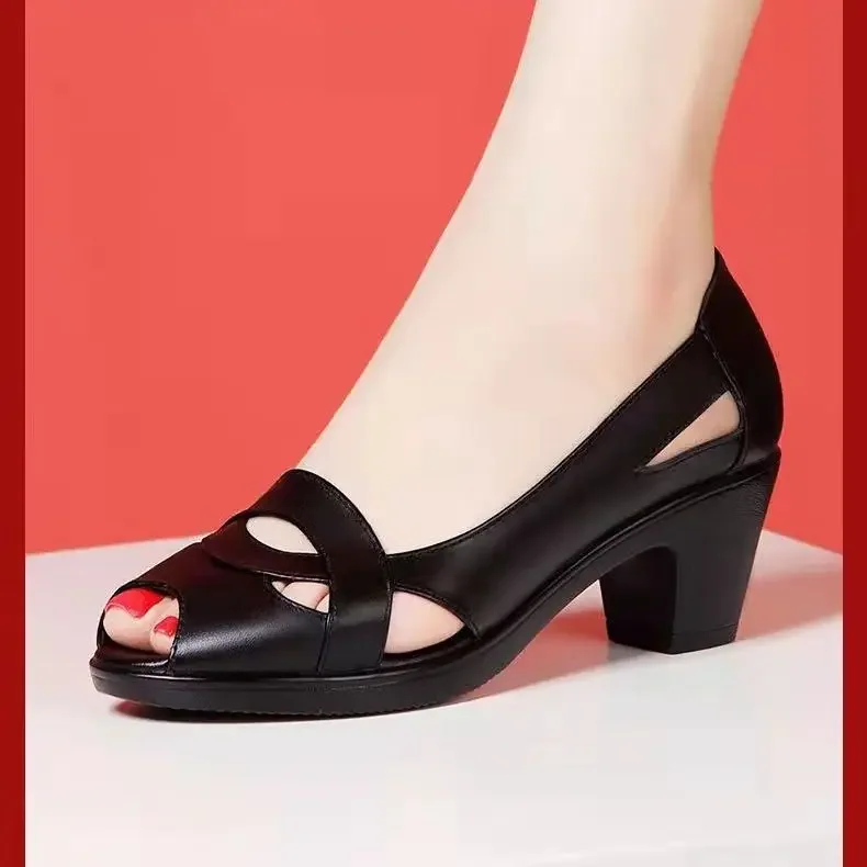

Women Shoes Peep Toe Pumps Hollow Outs High Heels Sandals Boat Shoes Platform Pumps Woman Open Toe Sandalias mujer Summer