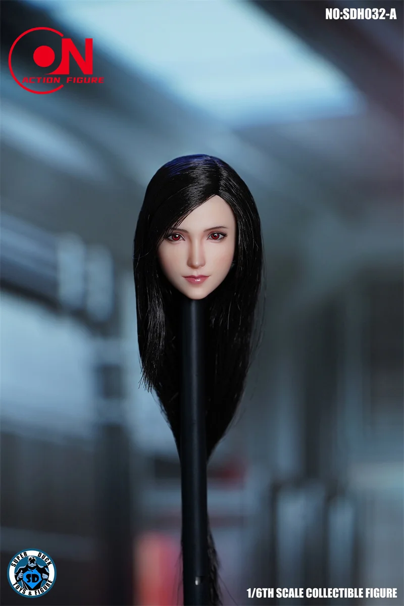 Экшн-фигурка Супер утка SDH032 1/6 Tifa короткие длинные волосы бледная кожа резная