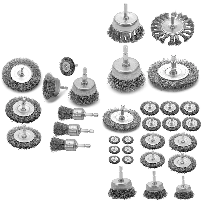 

Coarse Crimped Wire Wheel Cup Pen Brush Set