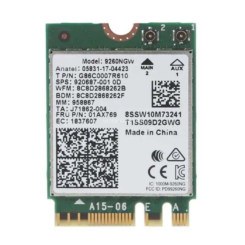 

Wi-Fi-карта для intel 9260 AC 9260NGW 802.11ac, 2,4/5 ГГц, 5,0 Мбит/с