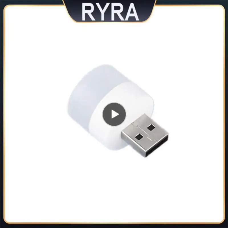 

Bedroom Night Lamp Charging Usb Mini Small Round Book Lamp Computer Mobile Power Led Light Led Night Light Mini Usb Plug Lamp