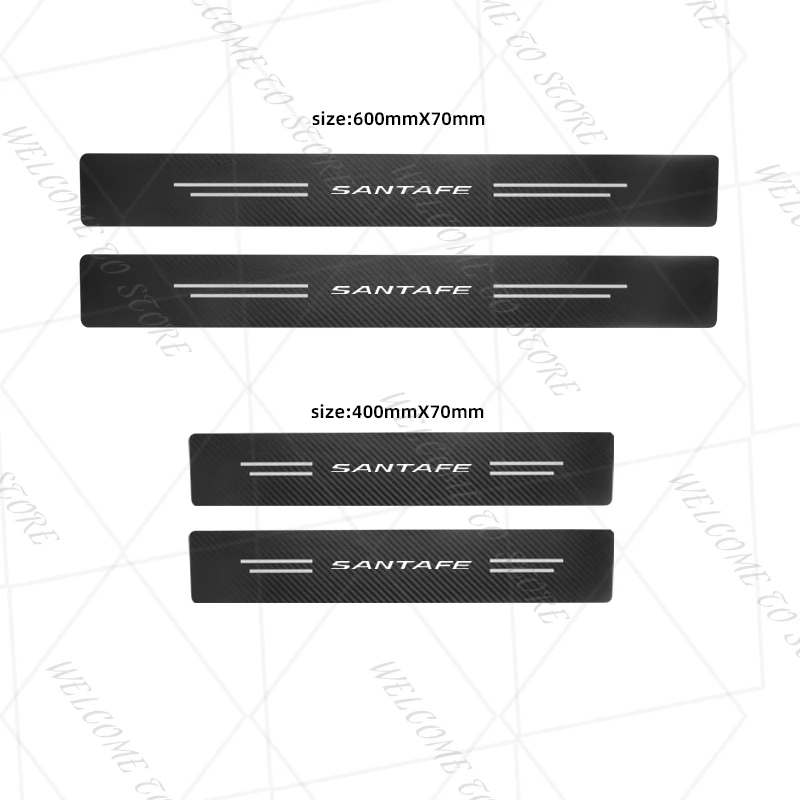 

Для Santa Fe LOGO Grand SANTAFE N Line 4/5 шт. 1 комплект из углеродного волокна, защита порога автомобиля, защитная крышка багажника, наклейки, аксессуары