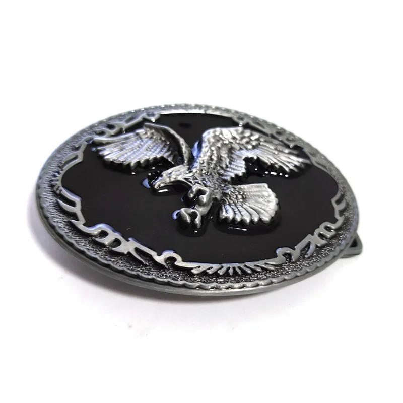 Овальная Серебряная черная масляная металлическая пряжка для ремня 4 см ремень