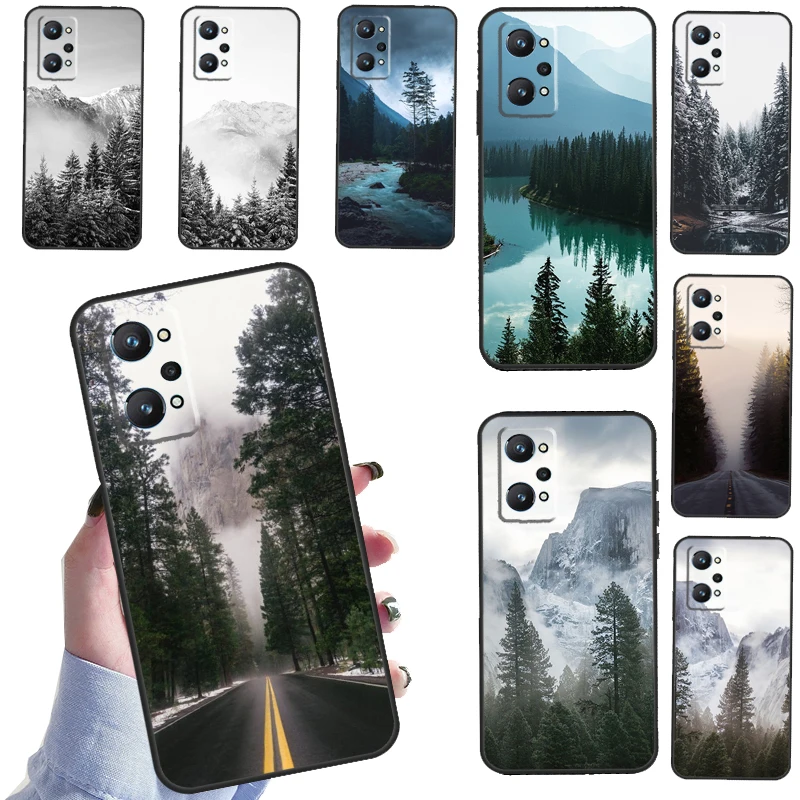 Чехол для телефона OnePlus 9 Pro 8T 9R Nord2 с изображением горного соснового дерева леса