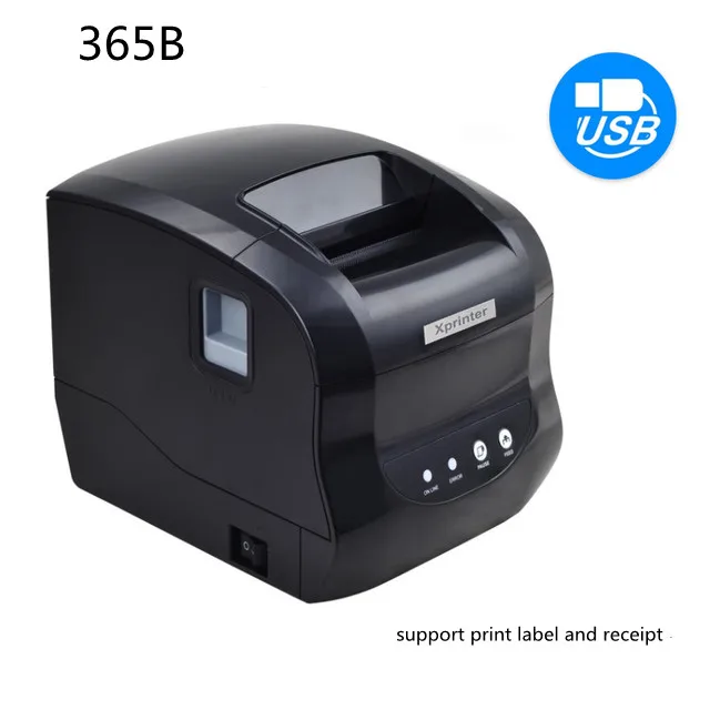 Принтер Xprinter 20 мм-80 мм принтер для термопечати этикеток со штрих-кодом Bluetooth 365B 370B