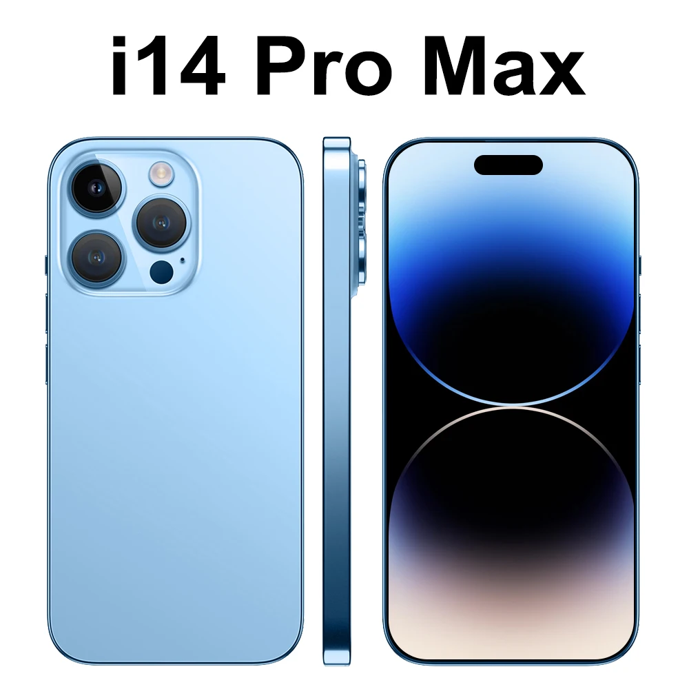 

2023 Global Version I14 Pro Max Smartphone 16GB 1TB Full Screen Mobile Phone 7.3Inch Cellphone 50+108MP Camera 6000mAh Android12