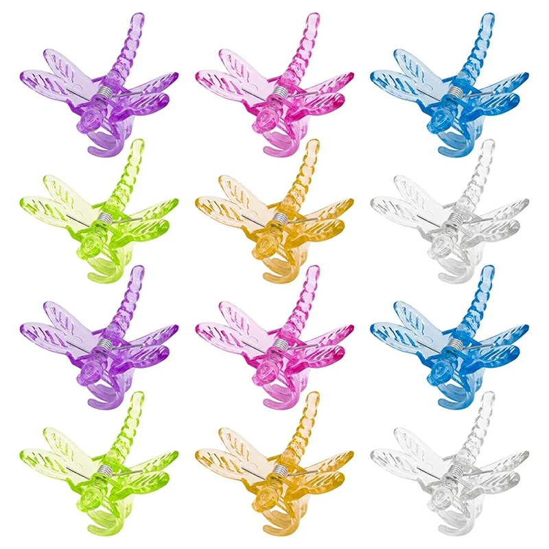 

60 Pcs Dragonfly Orchid Clips Vines Clips Colorful Garden Plant Clips For Supporting Orchid Flower Vine Garden Tomato