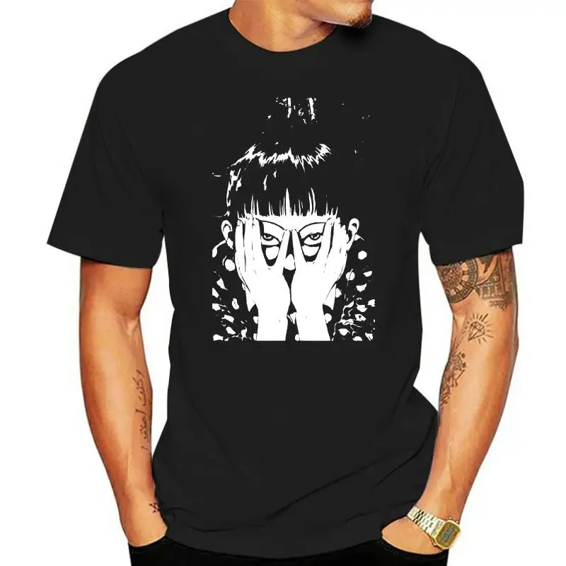 

Junji Ito-Camiseta de Anime para niñas, Camisetas estampadas personalizadas de algodón con cuello redondo, 2022