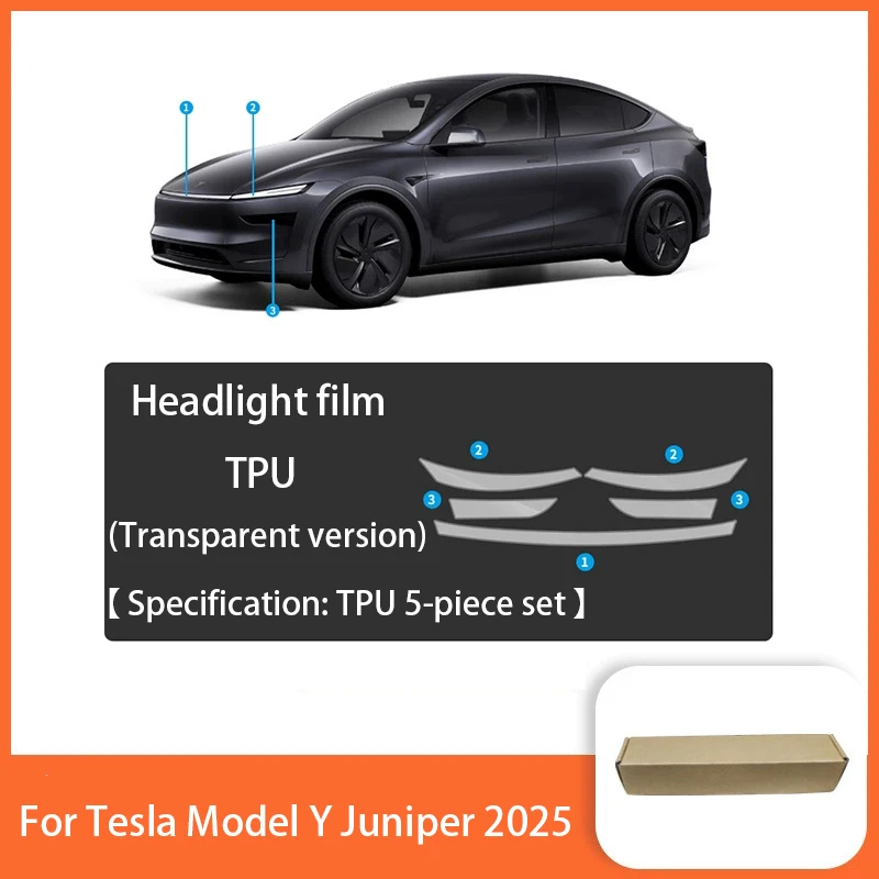 

Защитная Пленка Для Фар Tesla Model Y Juniper 2025 Из ТПУ, Черненая, Противотуманная, С Эффектом Изменения Цвета