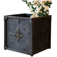 large iron square tube flower container and flower pot pots british groceries garden courtyard decoration decoration storage