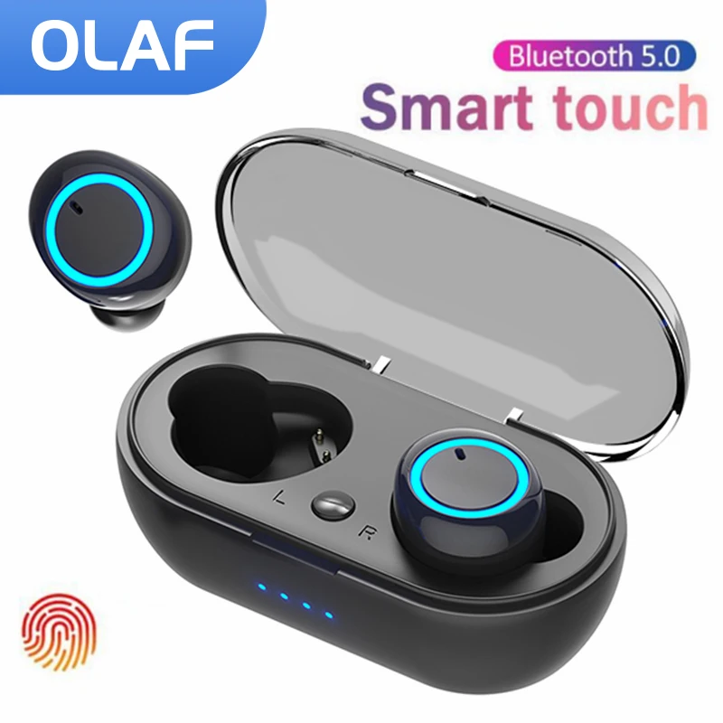 Olaf-auriculares inalámbricos Bluetooth con micrófono, cascos deportivos con Bluetooth 5,0, TWS, para Android y iphone
