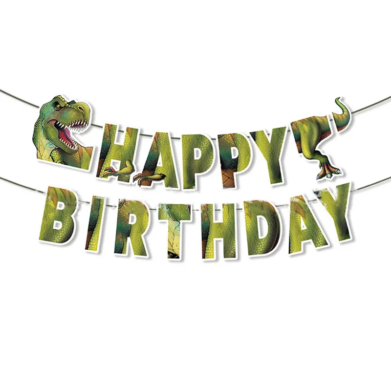 

Dinosaur Dinosaur Party Decoration T-Rex Banner Disposable Tablewares Paper Plate Napkin Kids Happy Dino Birthday Party Supplies