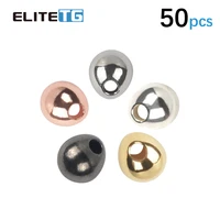 elite tg 50pcs 2 3mm 3 8mm multicolor beads off set tungsten beads tear drop shape jig off beads fishing fly tying fishing lure