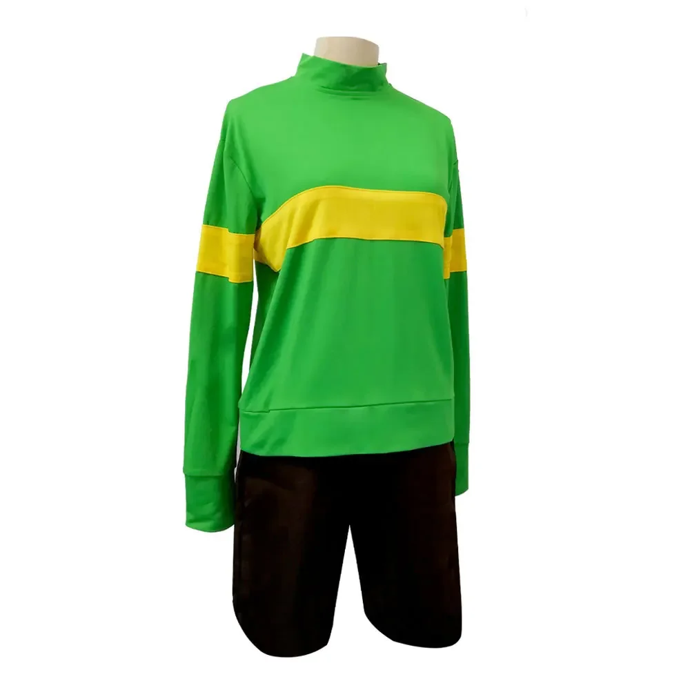 Косплей Чара/Фриск Костюм футболка с длинным рукавом толстовки пальто шорты