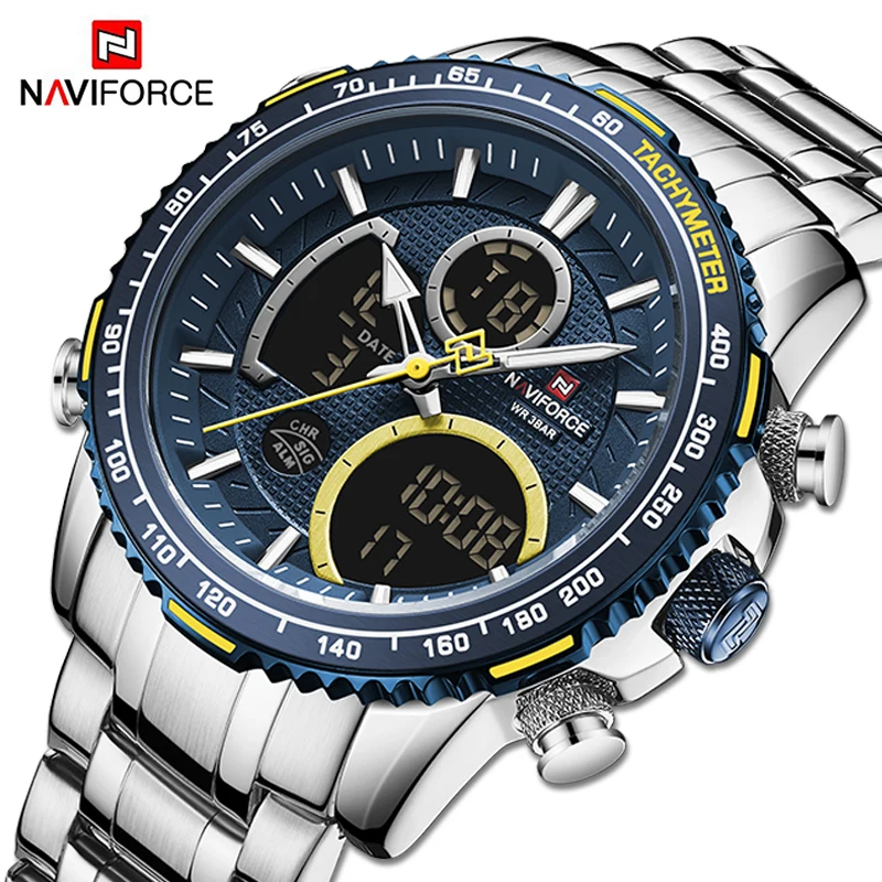 

NAVIFORCE Men Watch Top Luxury Brand Big Dial Sport Watches Mens Chronograph Quartz Wristwatch Date Male Clock Relogio Masculino