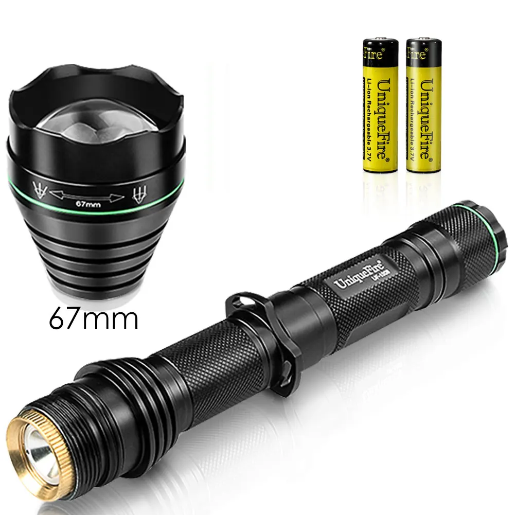 UniqueFire 1508 IR 940nm LED Flashlight 67mm Convex Lens 3 Modes Zoom Waterproof  Night Vision Scope Torch Lanterna for Hunting