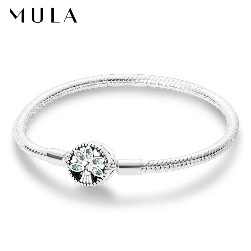 Женская Посеребренная Цепочка-змея с застежкой