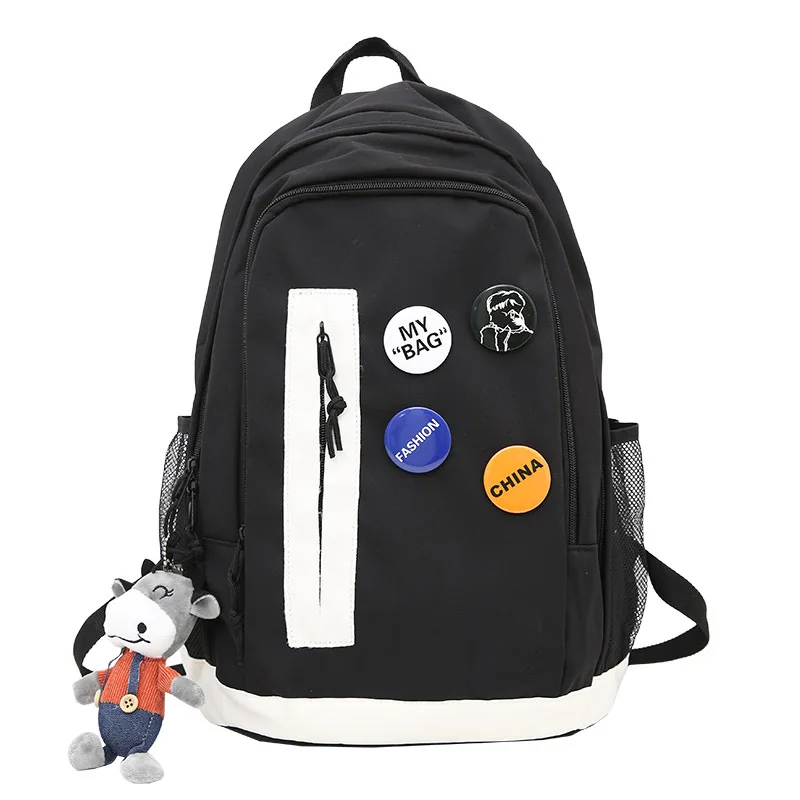 

Teen High School Bags for Boys Girls Backpack Women Large Schoolbag Nylon College Students Men Bookbag Casual Korean Bagpack