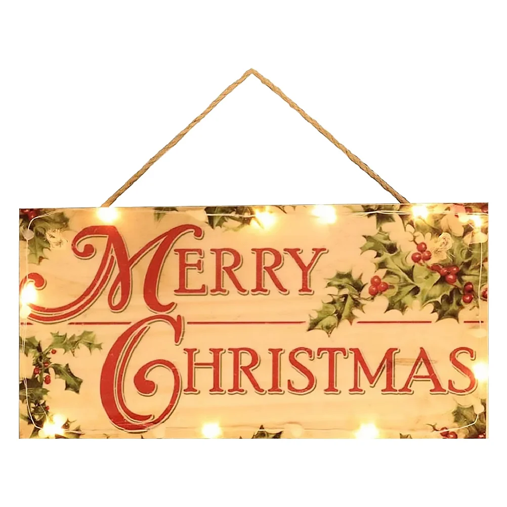 

Christmas Sign Merry Hanging Door Wooden Signs Decorations Wall Plaquewood Plaques Frontdecor Welcome Decoration Ornament Porch