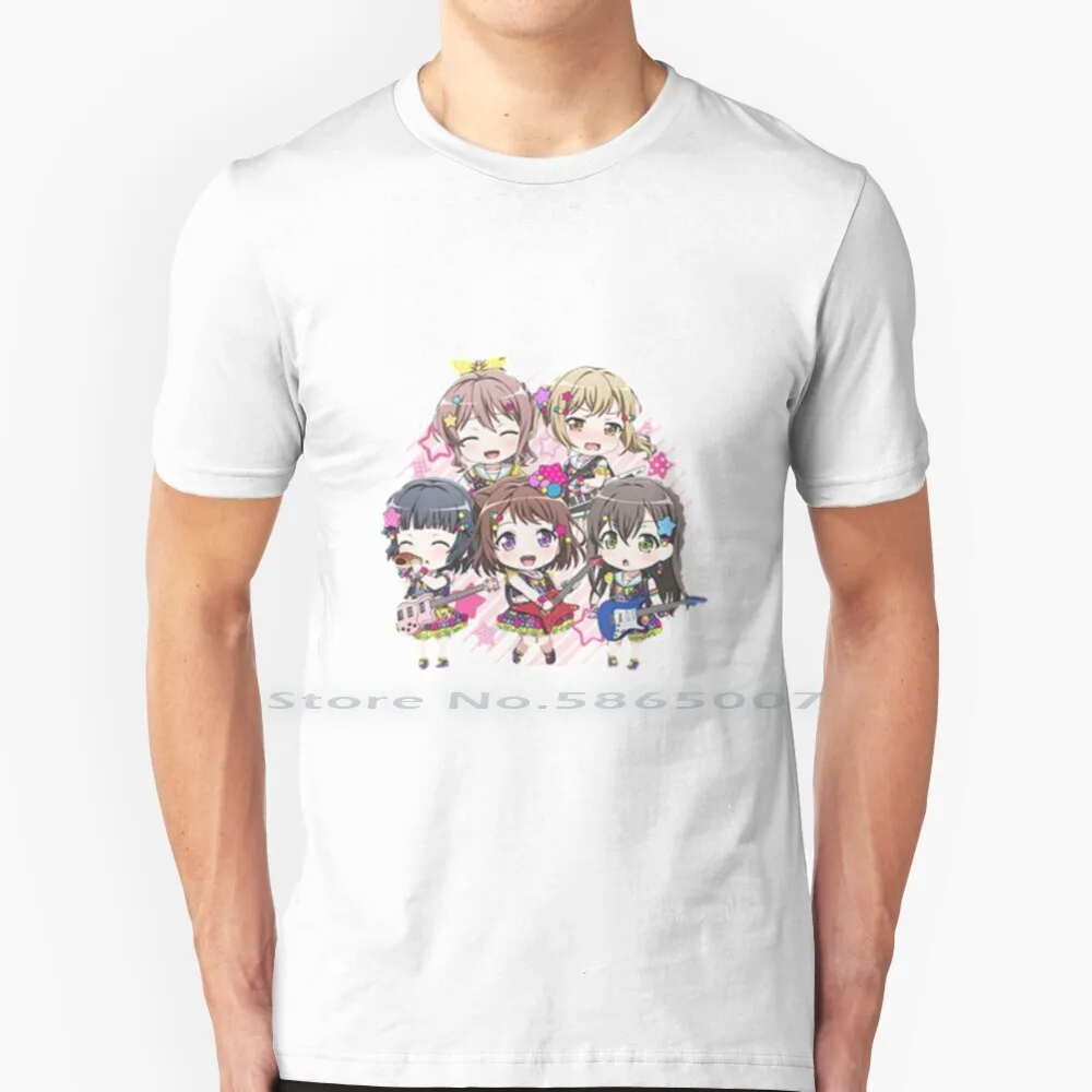 Bang Dream! Poppin Dream! T Shirt 100% Cotton Bang Dream Poppin Dream Poppin Party Bandori Anime Bang Dream Girls Band Party