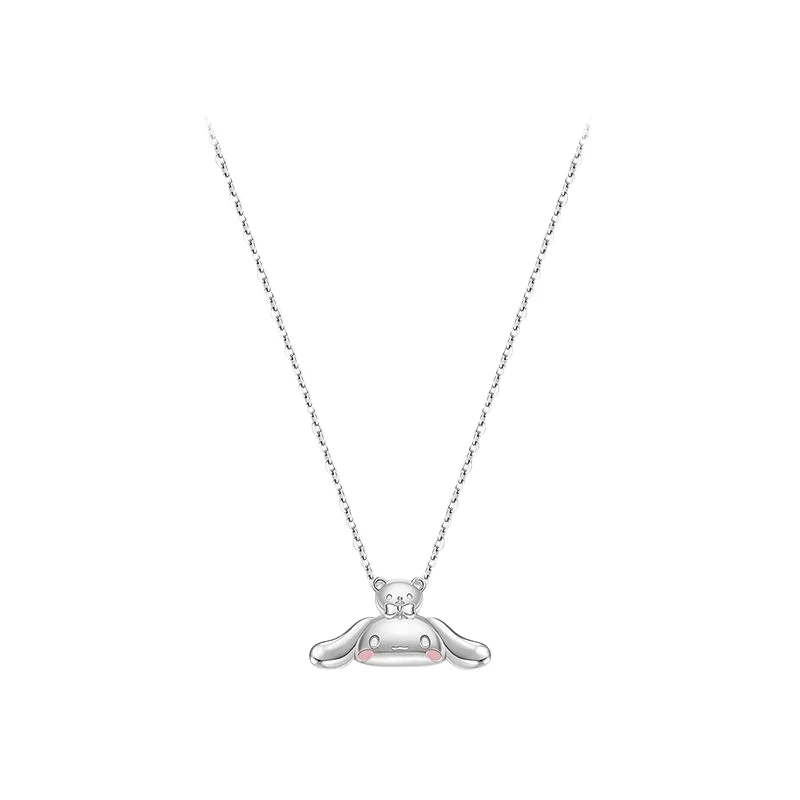 

Sanrio аниме кавайное милое женское ожерелье в виде коричного цветка подвеска Универсальный нишевой дизайн подсветильник светлый роскошный х...