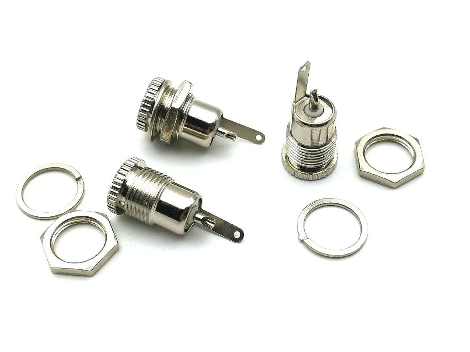 100 шт. латунный разъем питания 5 мм 2 гнездовой постоянного тока - купить по