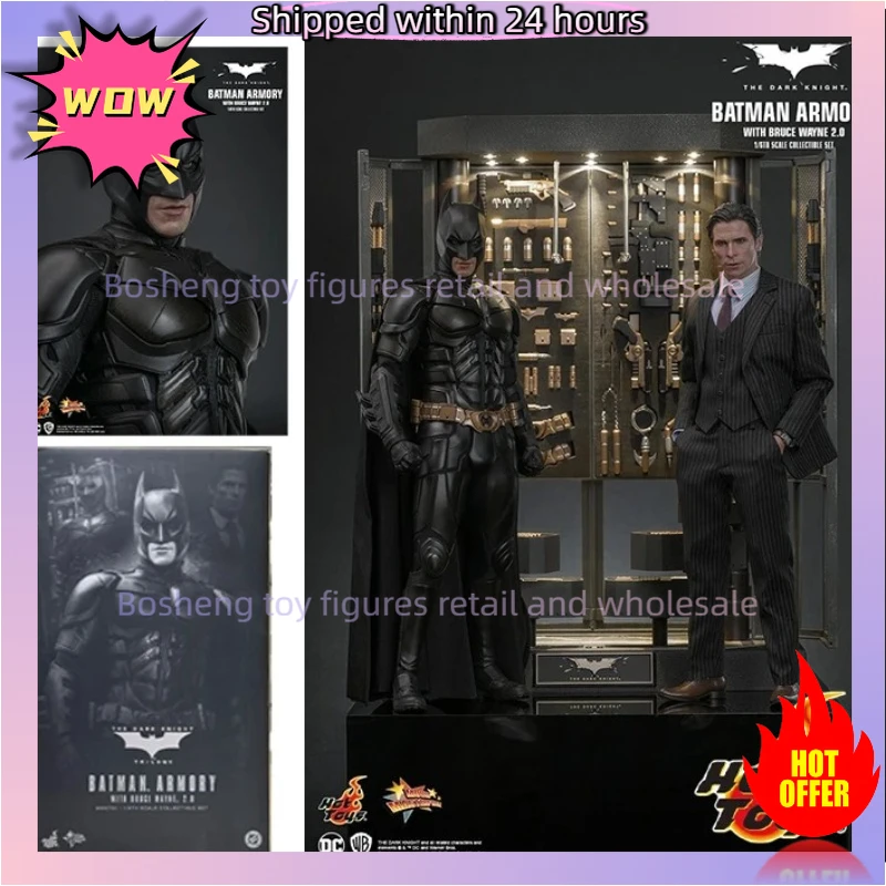 Фото Оригинальные горячие игрушки HT MMS750 Темный рыцарь Бэтмен Armory с Брюсом Уэйн 2.0 1/6 в наличии Аниме Фигурки Модель игрушки №1