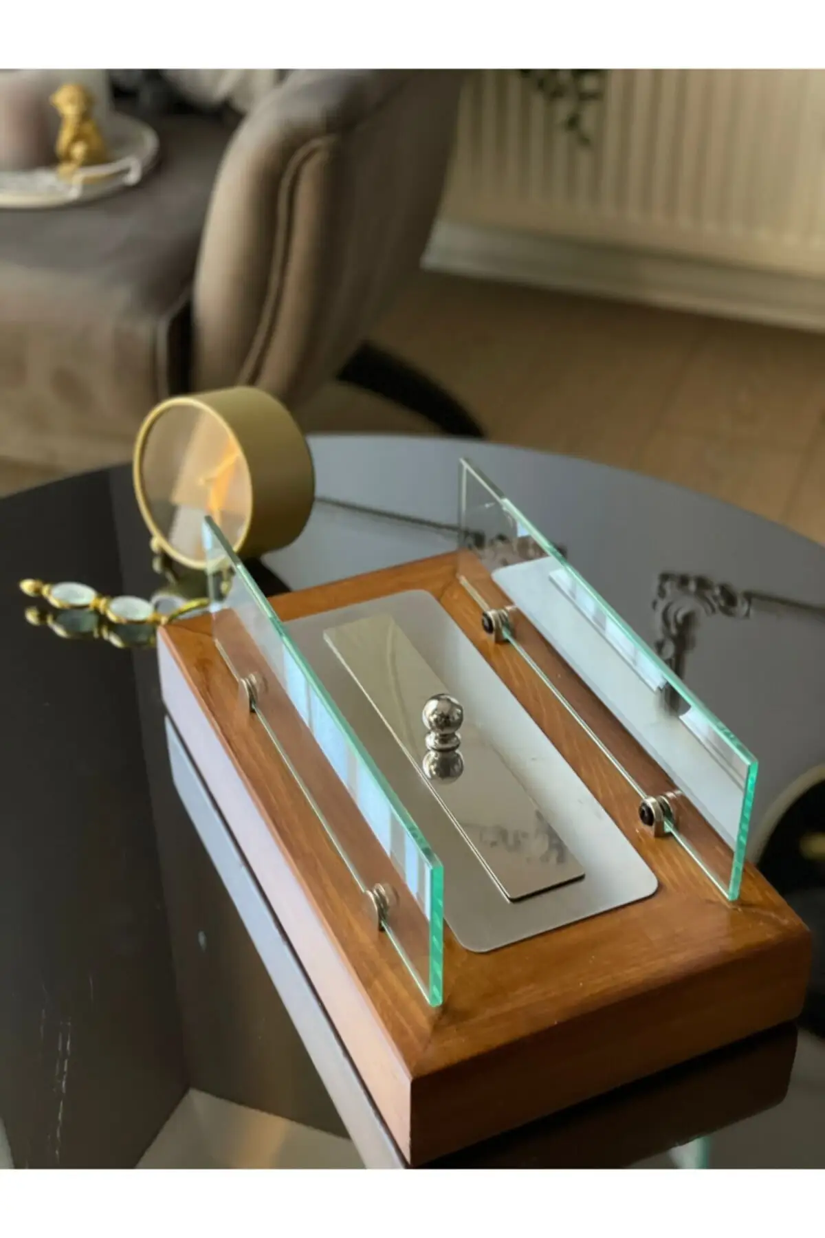 

Wood Slim Table Top Fireplace mini fireplace