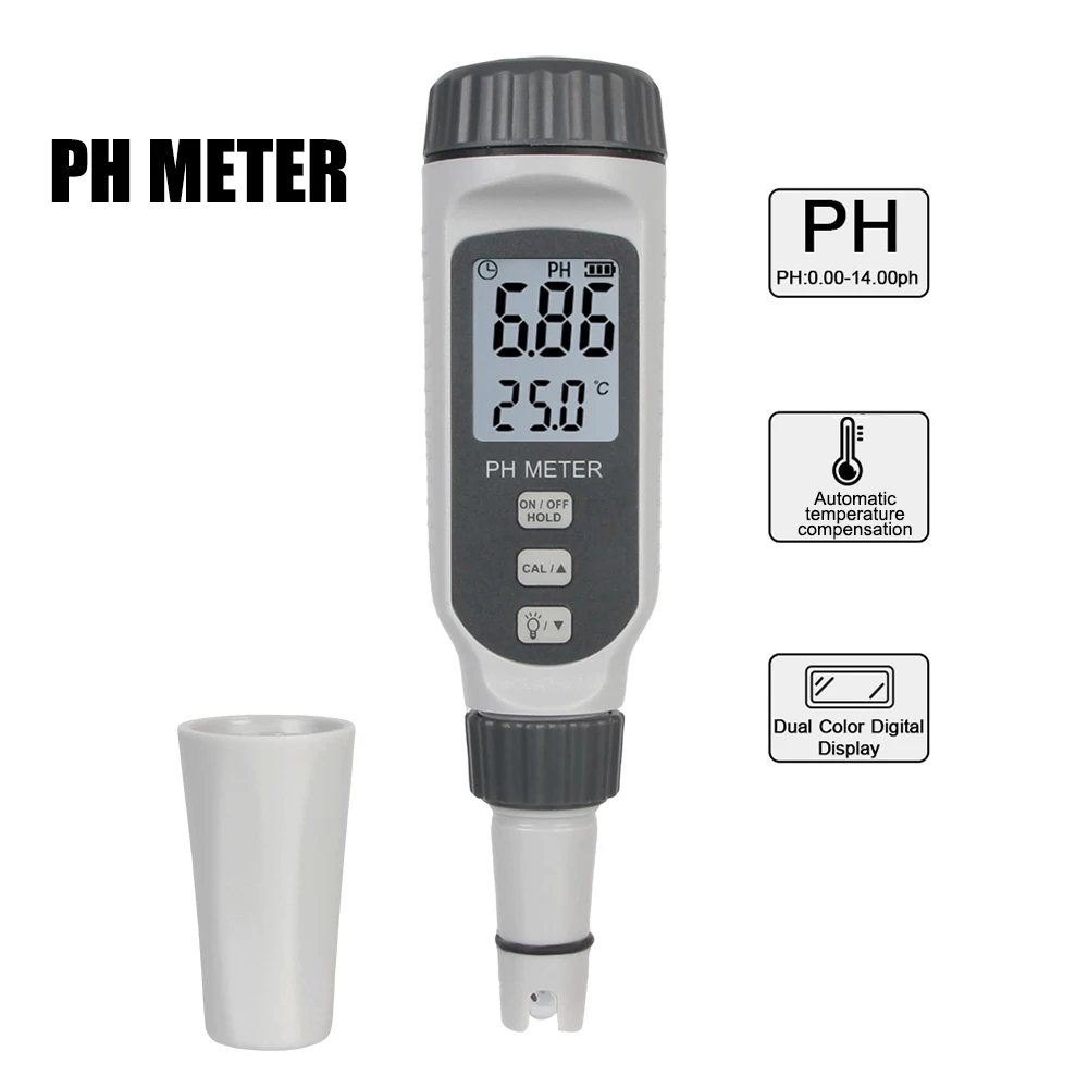 

Professional pH Meter Acidity Meter pH818 Acidometer Portable Pen Type Water Quality Tester Measuring pH818 for Aquarium
