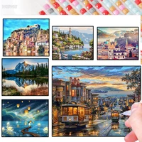 diamond painting kit landscape diy house by the river 5d embroidery cross stitch diamond painting handmade gift home decoration