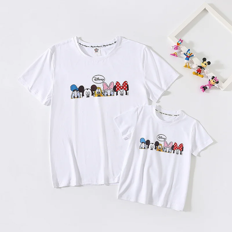 Одинаковая Летняя Футболка Для Всей Семьи С Короткими Рукавами И Рисунком