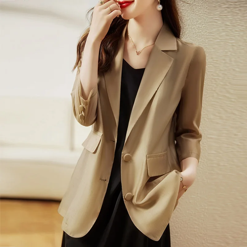 

Blazer for Women Chic New Outerwear Casual Slim Korean Women's Jacket Female Suit 2023 Spring Summer Fashion Elegant Coat